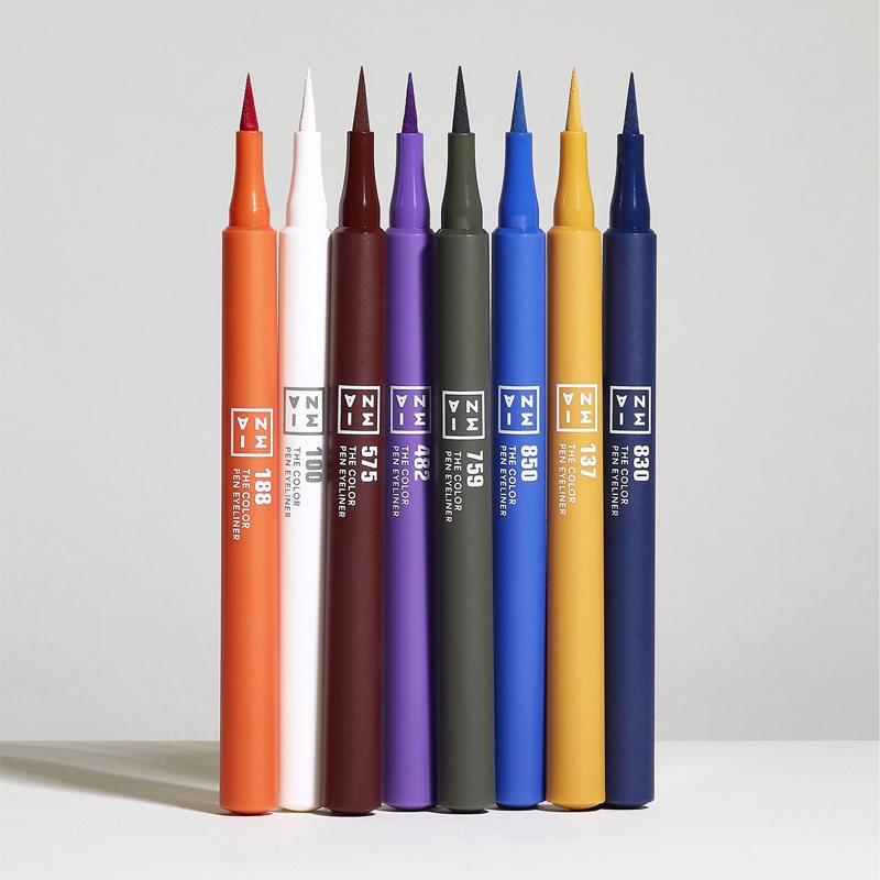 3INA The Color Pen Eyeliner підводка для очей у формі фломастера відтінок 850 - Blue 1 мл