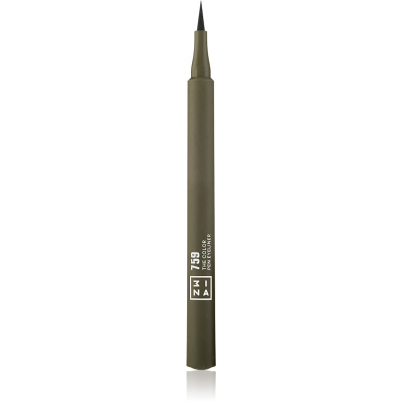3INA The Color Pen Eyeliner підводка для очей у формі фломастера відтінок 759 - Olive Green 1 мл