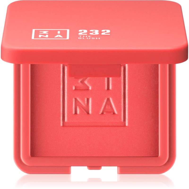 3INA The Blush kompakt arcpirosító árnyalat 232 - Coral red, matte 7,5 g