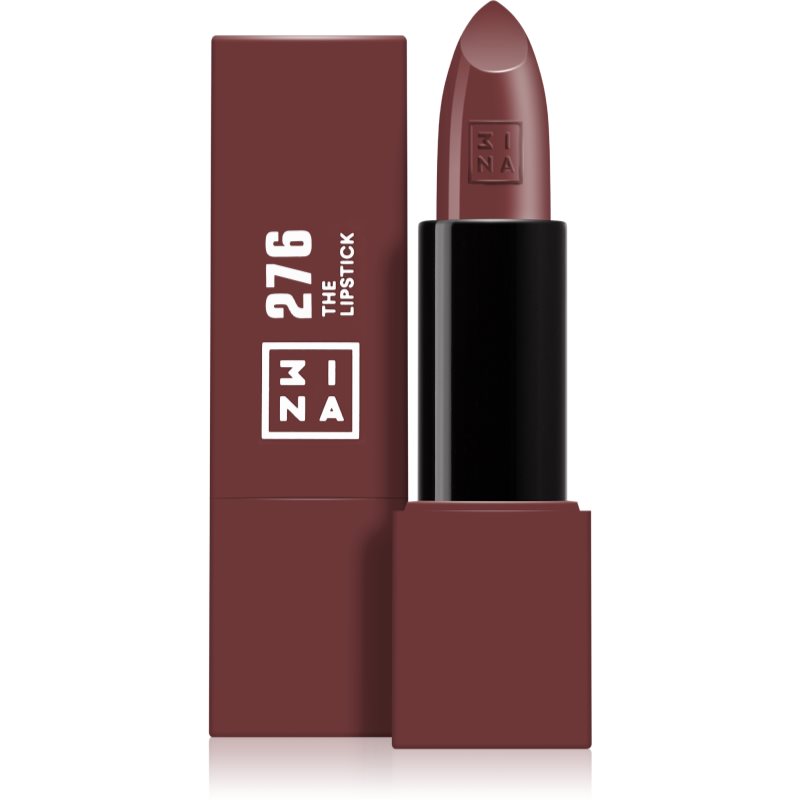 3INA The Lipstick fényes ajakrúzs árnyalat 276 - Shiny Maroon Brown 4,5 g