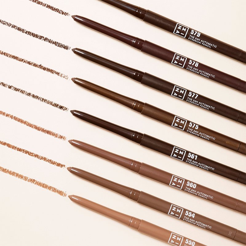 3INA The 24H Automatic Eyebrow Pencil олівець для брів водостійка відтінок 579 Dark Brown 0,28 гр