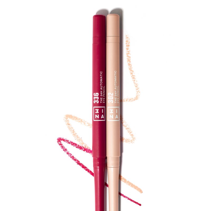 3INA The 24H Automatic Eye Pencil Long-lasting Eye Pencil Shade 336 - Rose Red 0,28 G
