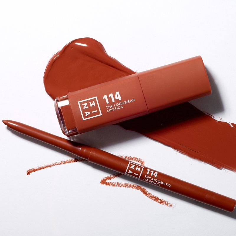 3INA The Longwear Lipstick Long-lasting Liquid Lipstick Shade 114 - Light Brown 6 Ml