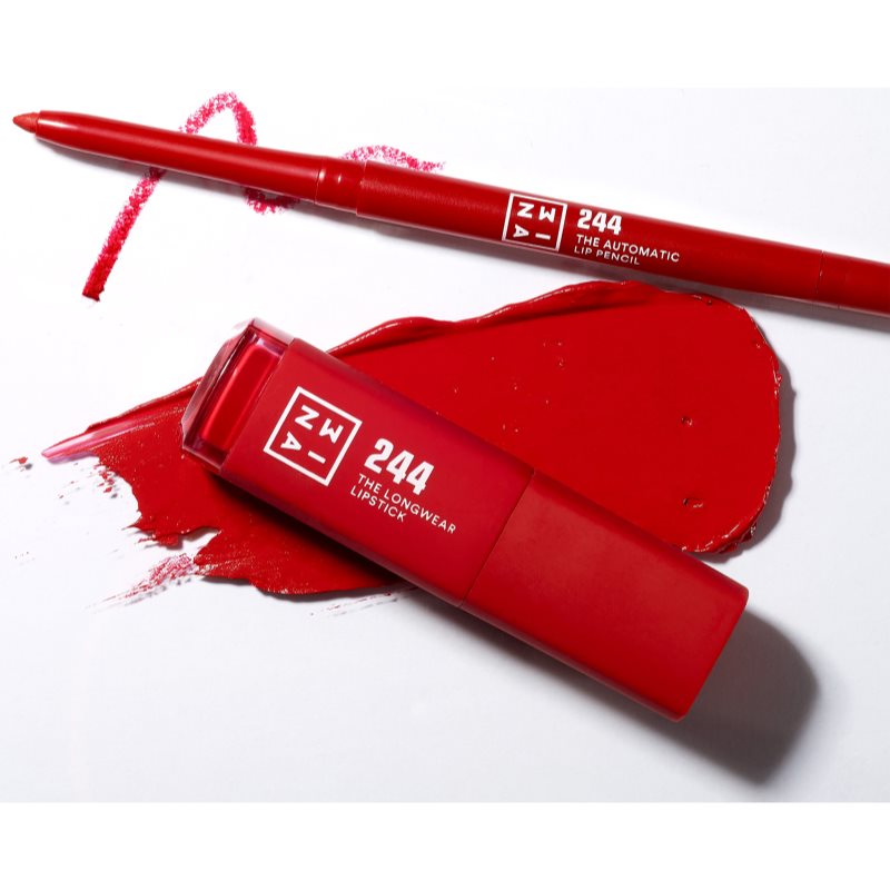 3INA The Longwear Lipstick Long-lasting Liquid Lipstick Shade 244 - Red 6 Ml