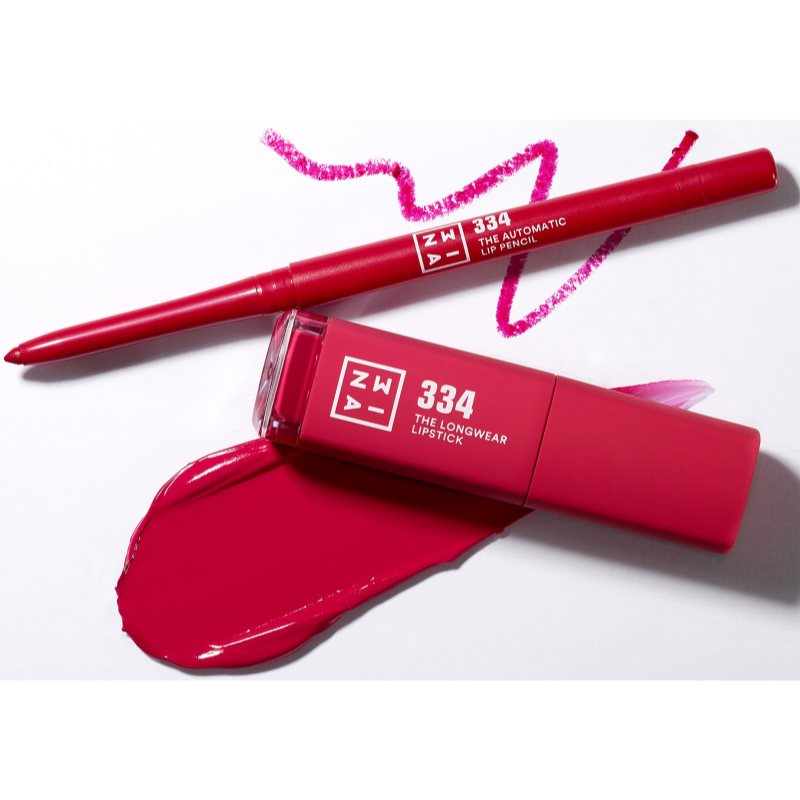3INA The Longwear Lipstick стійка рідка помада відтінок 334 - Vivid Pink 6 мл