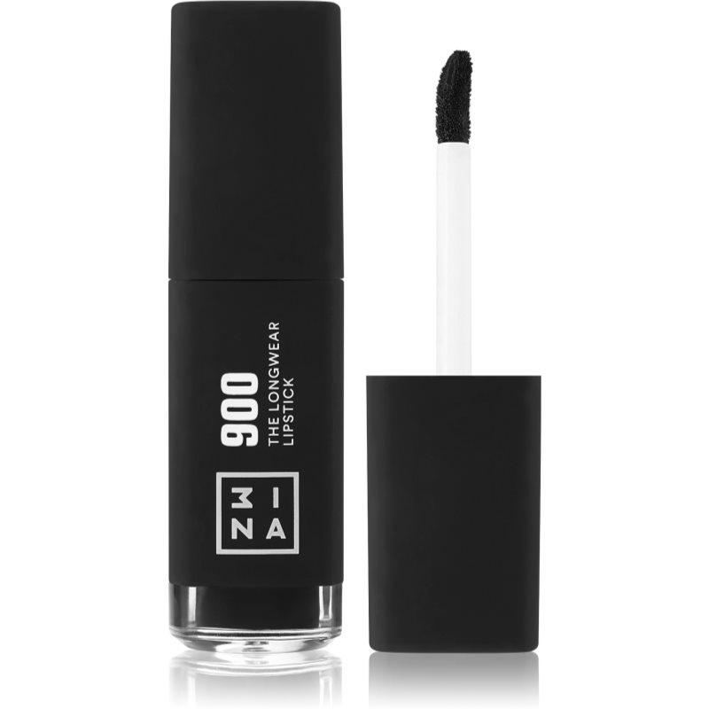 3INA The Longwear Lipstick стійка рідка помада відтінок 900 - Black 6 мл