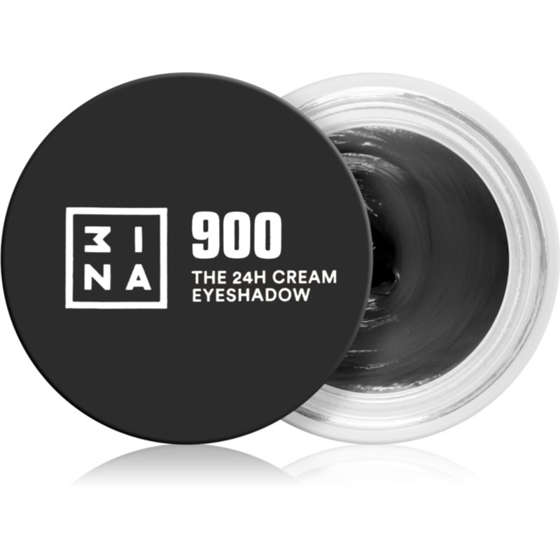 3INA The 24H Cream Eyeshadow fard de pleoape cremos culoare 900 Black 3 ml