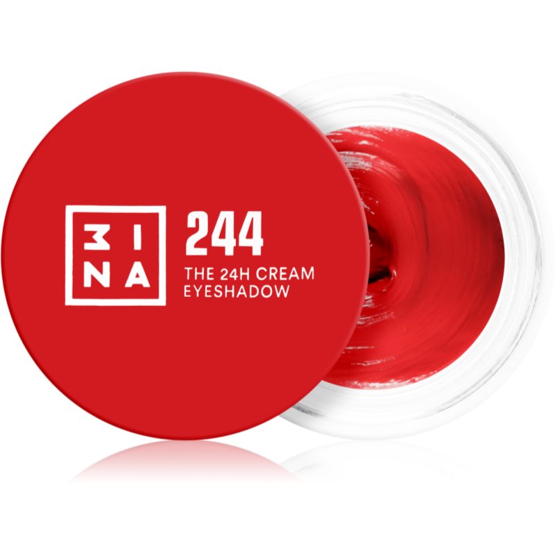 3INA The 24H Cream Eyeshadow krémes szemhéjfestékek árnyalat 244 Red 3 ml