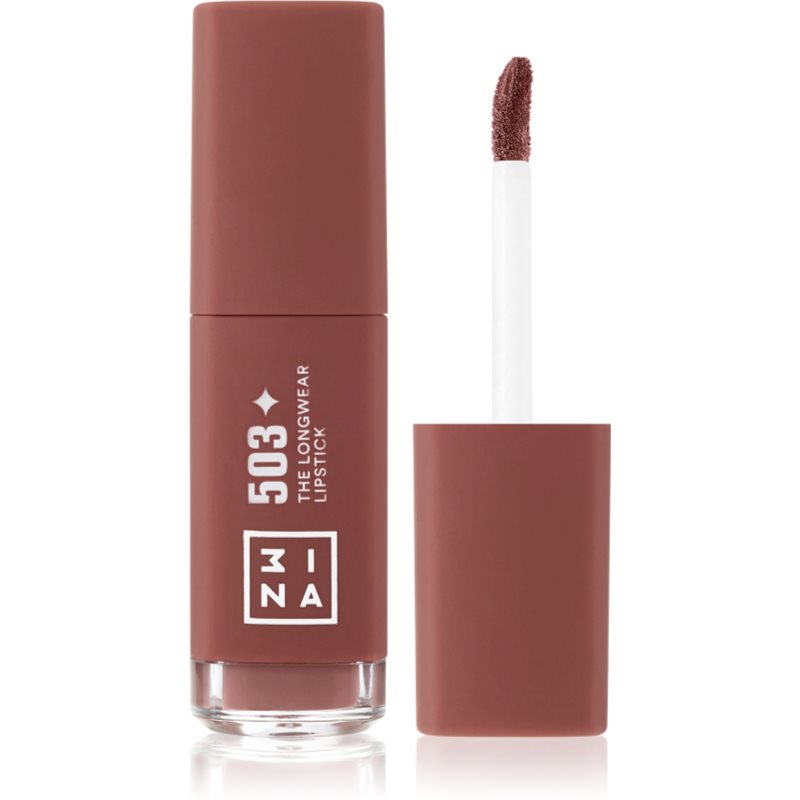 3INA The Longwear Lipstick hosszantartó folyékony rúzs árnyalat 503 - Nude metallic 6 ml