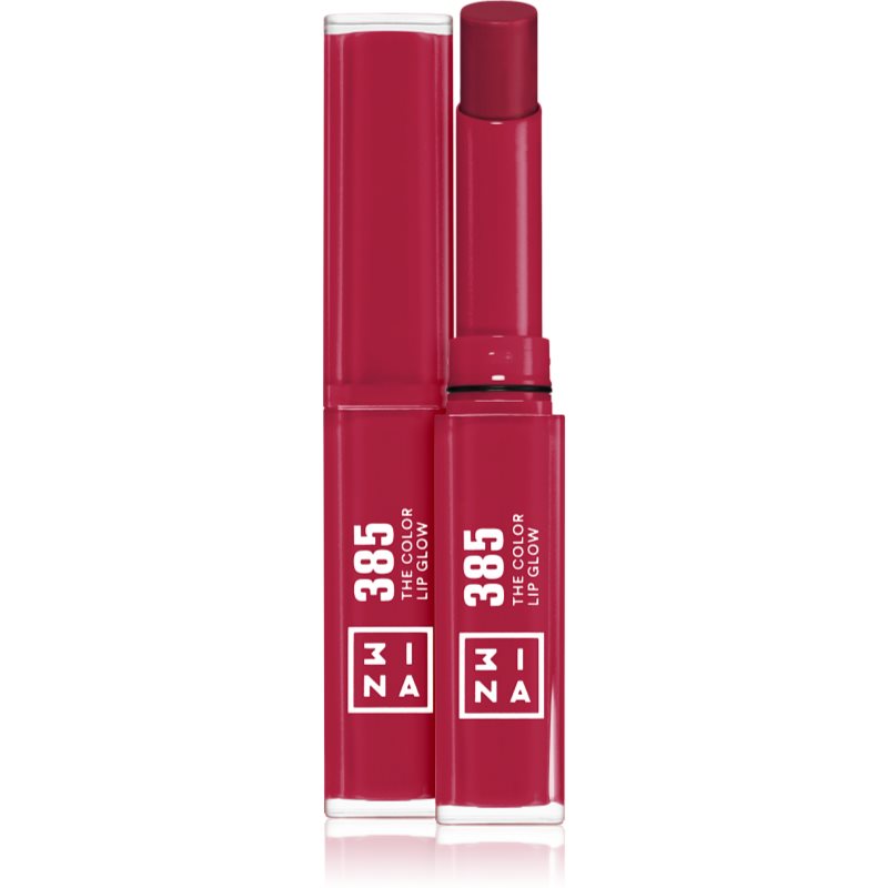 3INA The Color Lip Glow hidratáló rúzs fénnyel árnyalat 385 - Wild, berry pink 1,6 g
