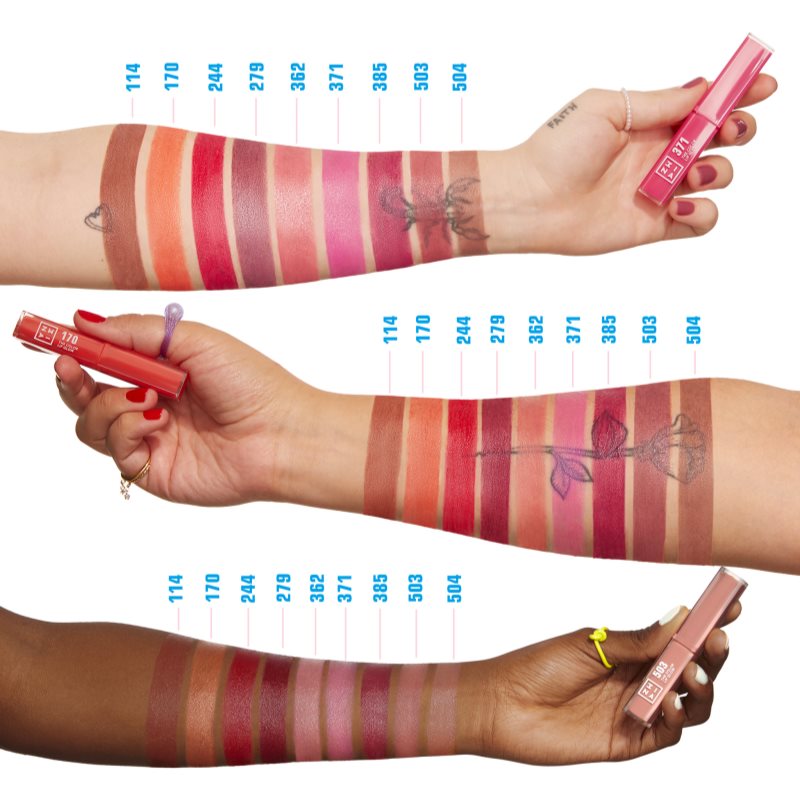 3INA The Color Lip Glow Moisturising Lipstick With Shine Shade 503 - Medium, Nude Pink 1,6 G