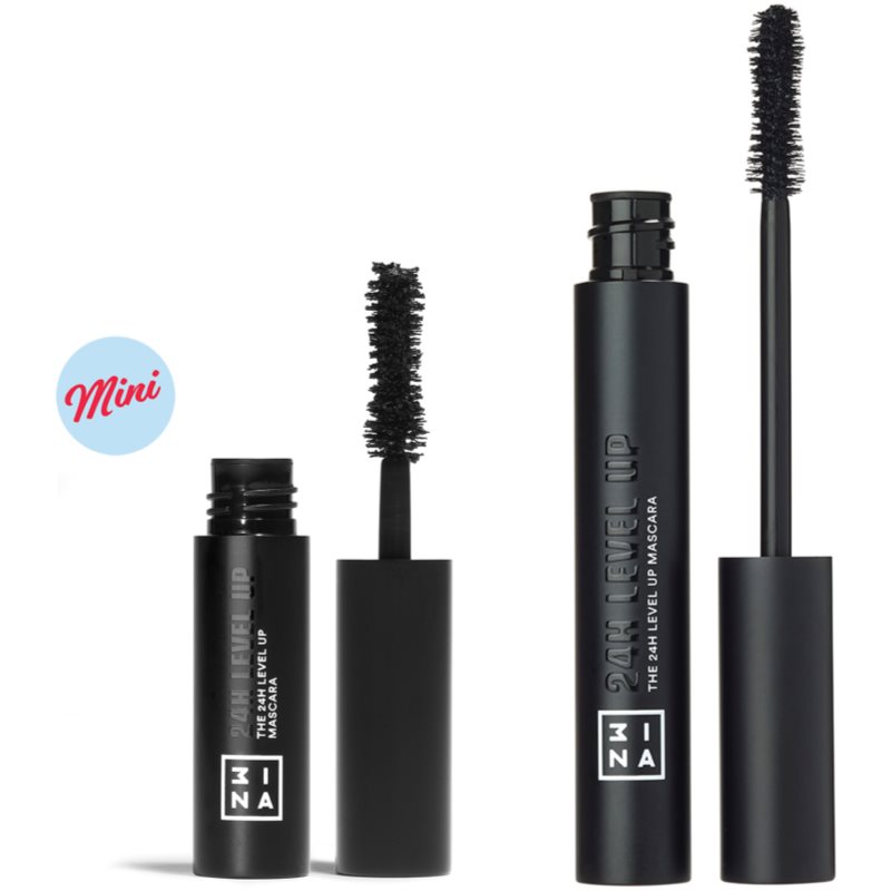 3INA The 24H Level Up Mascara Mini long-lasting mascara shade 900 - Black 4,5 ml