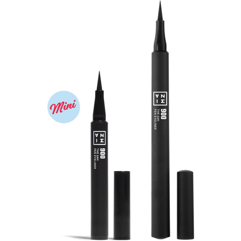 3INA The 24H Pen Eyeliner Mini Eyeliner Longue Tenue Teinte 900 - Black 0,6 Ml