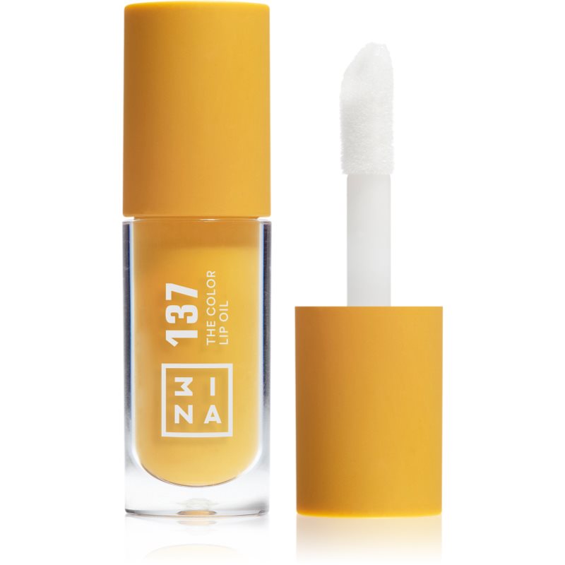 3INA The Color Lip Oil hydratační olej na rty odstín 137 - Bright honey yellow, sheer 4 ml