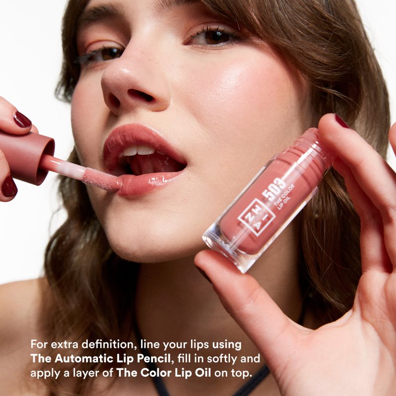 3INA The Color Lip Oil aceite hidratante para labios tono 503 - Medium nude pink, sheer 4 ml