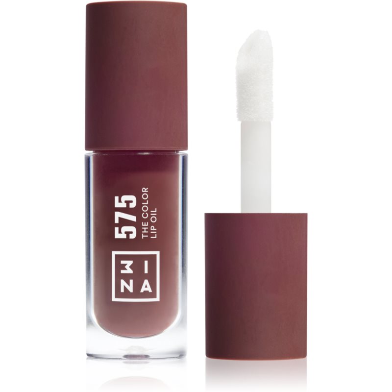 3INA The Color Lip Oil hydratační olej na rty odstín 575 - Coffee brown, sheer 4 ml