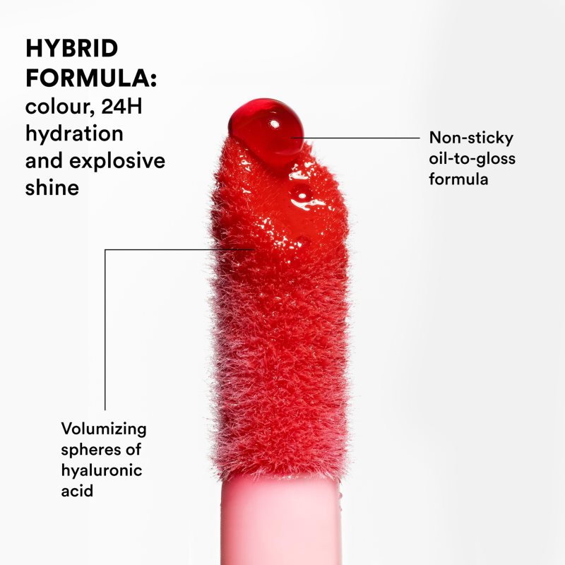 3INA The Color Lip Oil Huile Hydratante Lèvres Teinte 900 - Jet Black, Sheer 4 Ml