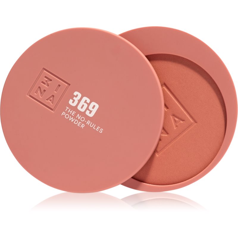 3INA The No-Rules Powder multifunkční líčidlo pro oči, rty a tvář odstín 369 - Peach pink, matte 8 g