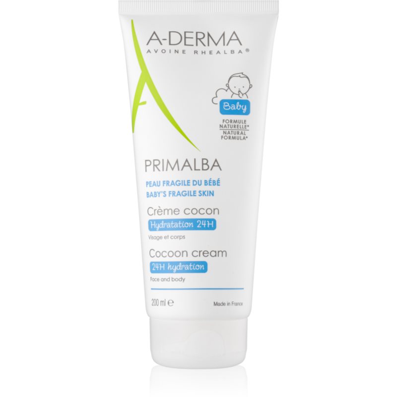 A-Derma Primalba Baby protective cream for kids with moisturising effect for face and body 200 ml
