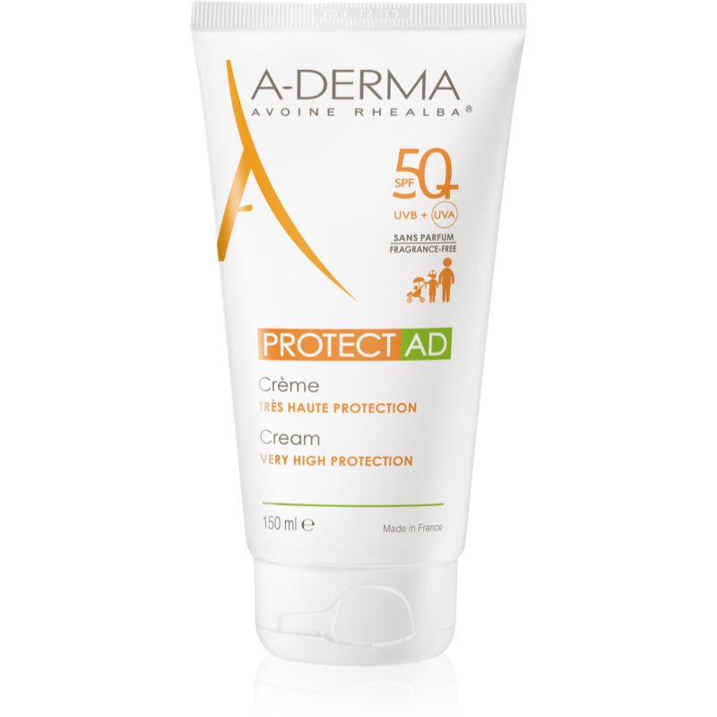A-Derma Protect AD ochranný opaľovací krém pre atopickú pokožku SPF 50+ 150 ml