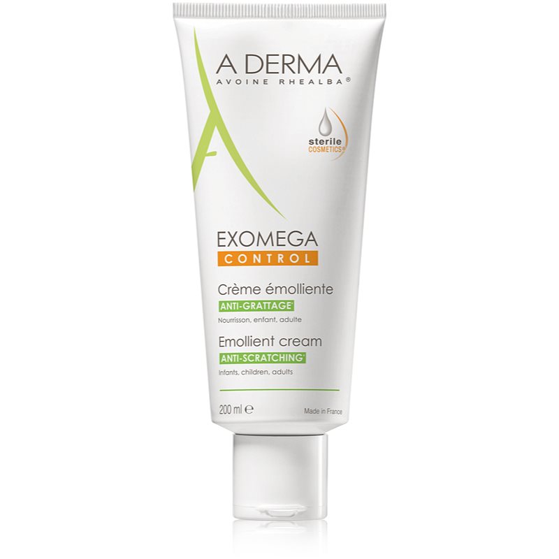 A-Derma Exomega Control lágyító testápoló krém nagyon száraz, érzékeny és atópiás bőrre 200 ml