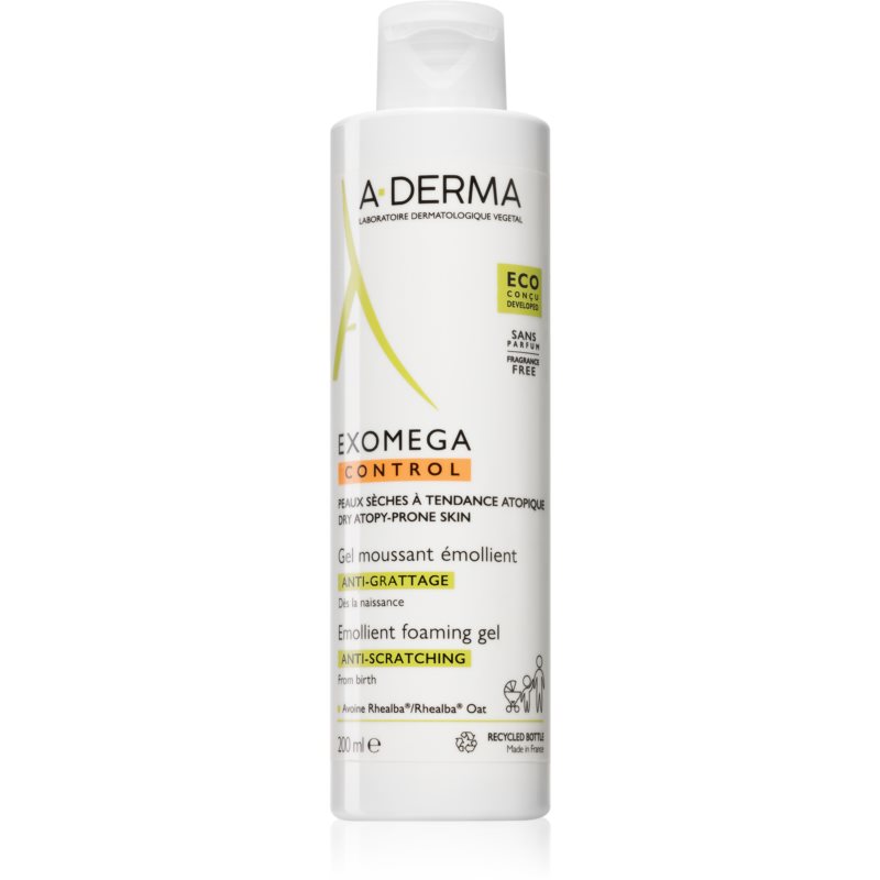 A-Derma Exomega gel detergente emolliente per pelli secche e atopiche 200 ml