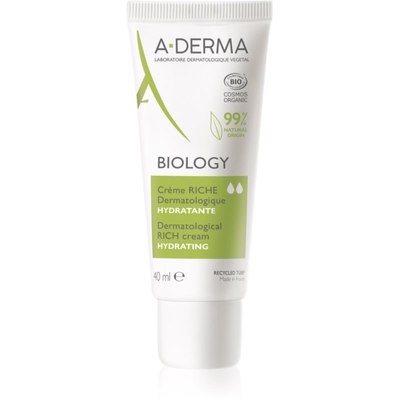 A-Derma Biology hranilna vlažilna krema za suho in zelo suho občutljivo kožo 40 ml