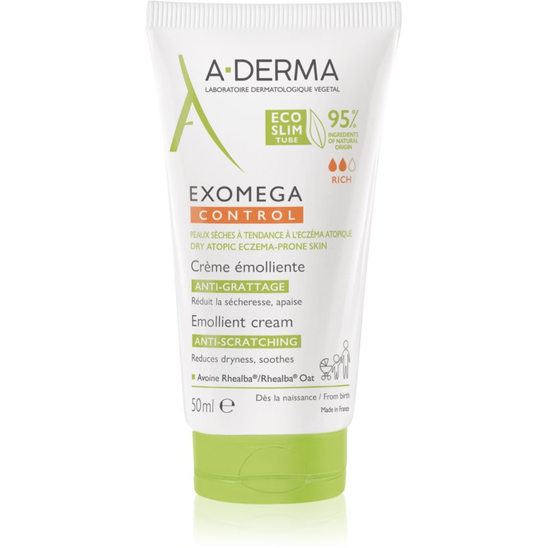 A-Derma Exomega Control Moisturising Cream For Very Dry Sensitive And Atopic Skin 50 Ml