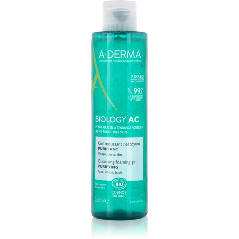 A-Derma Biology purifying foam gel for oily and combination skin 200 ml
