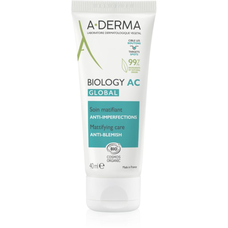 A-Derma Biology AC tratament matifiant impotriva imperfectiunilor pielii 40 ml