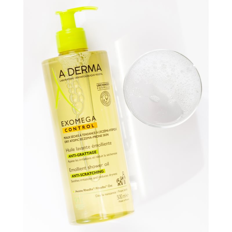 A-Derma Exomega Control Emollient Shower Oil олійка для душу для сухої та атопічної шкіри 500 мл