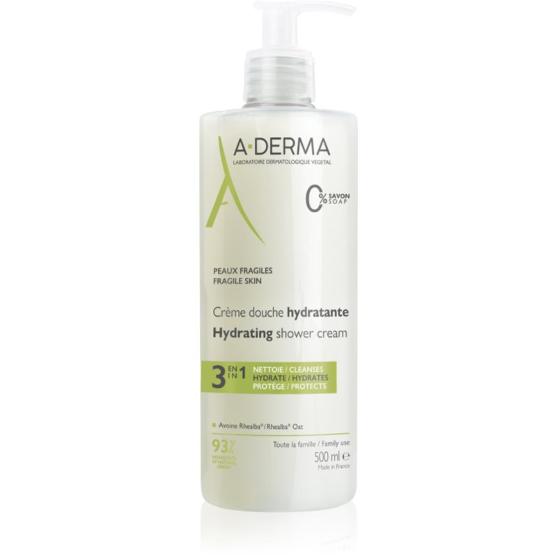 A-Derma Hydra-Protective extra jemný sprchový gel pro celou rodinu 500 ml