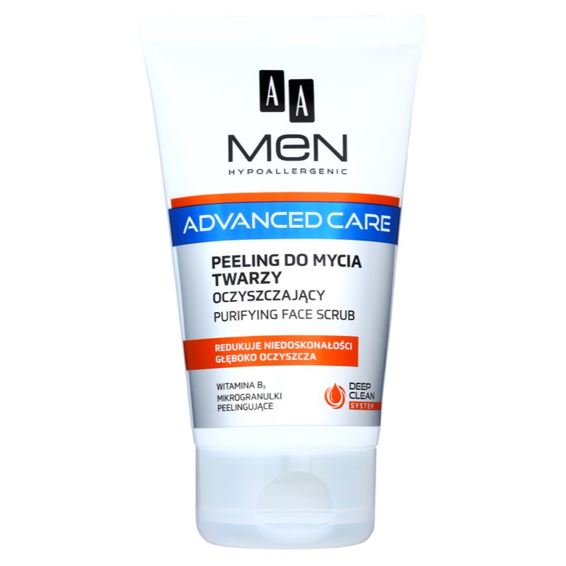 AA Cosmetics Men Advanced Care gelinis valomasis šveitiklis veidui 150 ml
