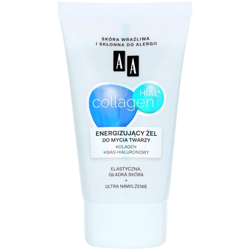 AA Cosmetics Collagen HIAL+ energizuojamasis valomasis gelis 30+ 150 ml