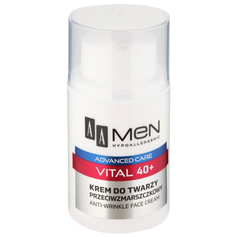 AA Cosmetics Men Vital 40+ kremas nuo raukšlių senėjimą lėtinančio poveikio 50 ml