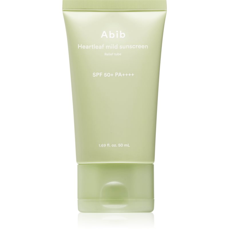 Abib Heartleaf Mild Sunscreen Relief Tube facial sunscreen with soothing effect SPF 50  50 ml
