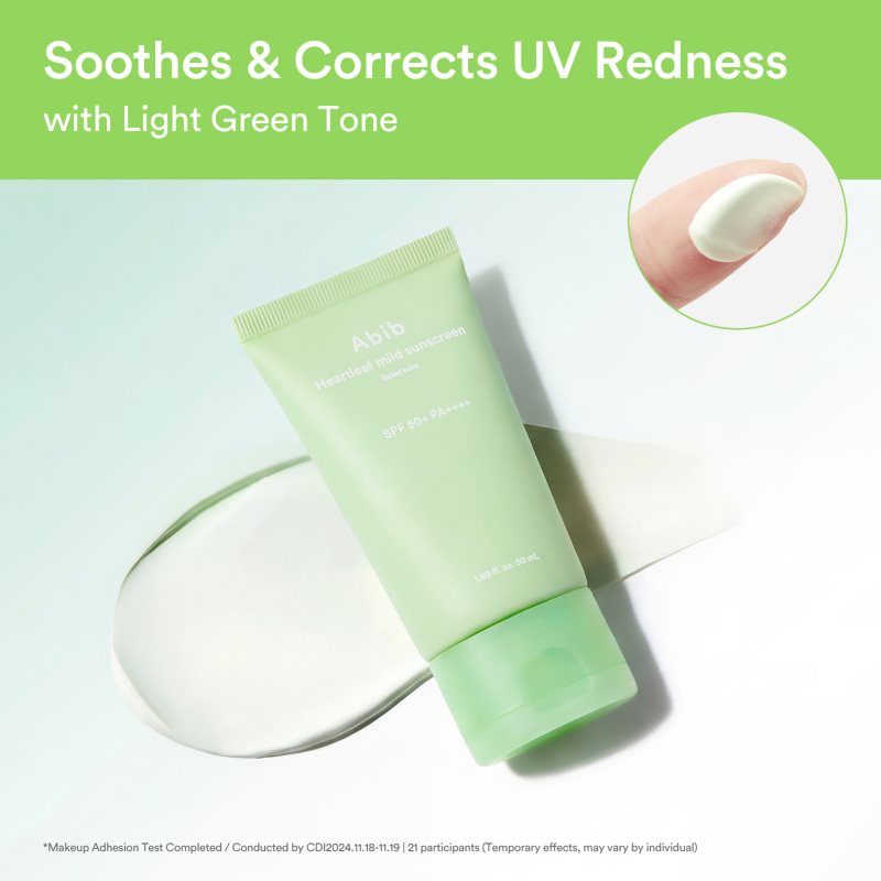 Abib Heartleaf Mild Sunscreen Relief Tube Sonnencreme fürs Gesicht mit beruhigender Wirkung SPF 50+ 50 ml (Bild 4)