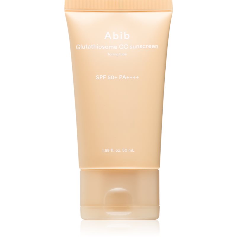Abib Glutathiosome CC Sunscreen Toning Tube защитна тонирана течност за лице с озаряващ ефект SPF 50  50 мл.