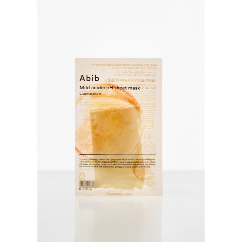 Abib Mild Acidic pH Sheet Mask Glutathiosome Fit rozjasňující plátýnková maska s hydratačním účinkem 30 ml (obrázek 4)
