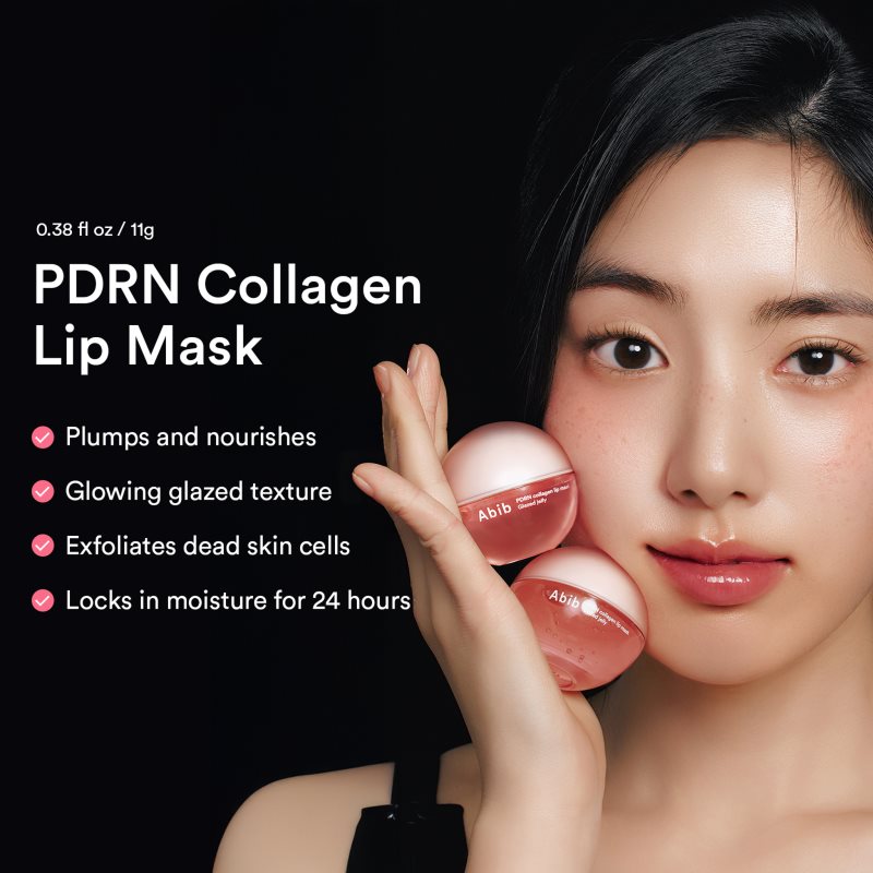 Abib PDRN Collagen Lip Mask Glazed Jelly regenerierende und hydratisierende Pflege für Lippen 11 g (Bild 4)