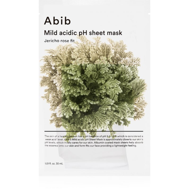 Abib Mild Acidic pH Sheet Mask Jericho Rose Fit hydratační plátýnková maska s osvěžujícím účinkem 30 ml