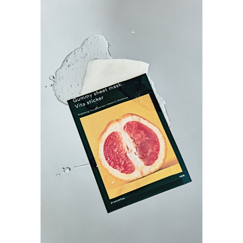 Abib Gummy Sheet Mask Vita Sticker Aufhellende Tuchmaske mit beruhigender Wirkung 27 ml (Bild 8)