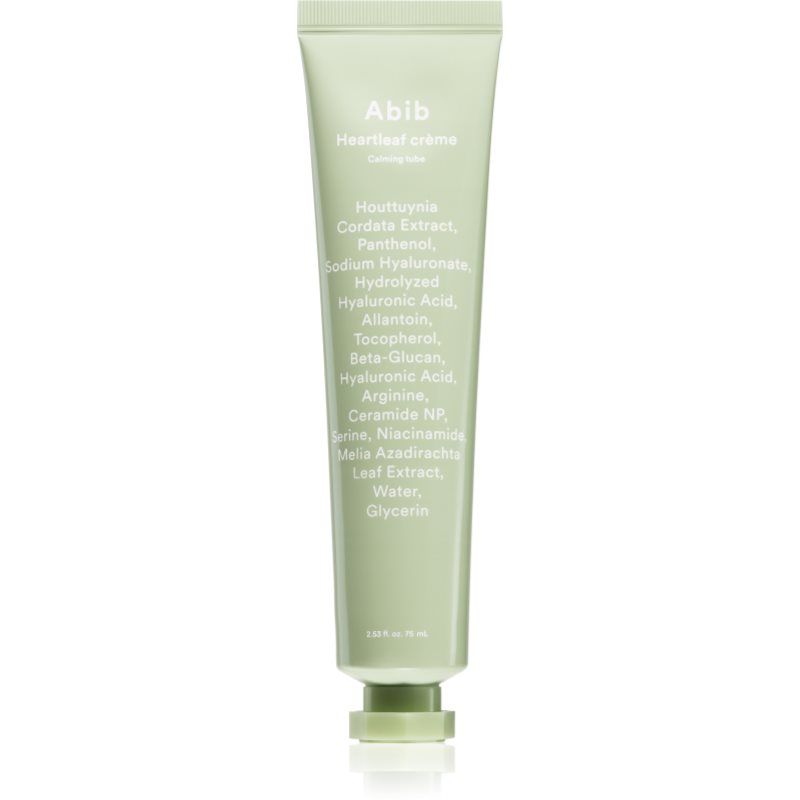 Abib Heartleaf Crème Calming Tube soothing face cream to strengthen the skin barrier 75 ml