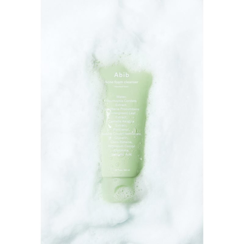 Abib Heartleaf Mild Foam Cleanser mousse purifiante apaisante pour peaux à problèmes acné 150 ml - vue 8