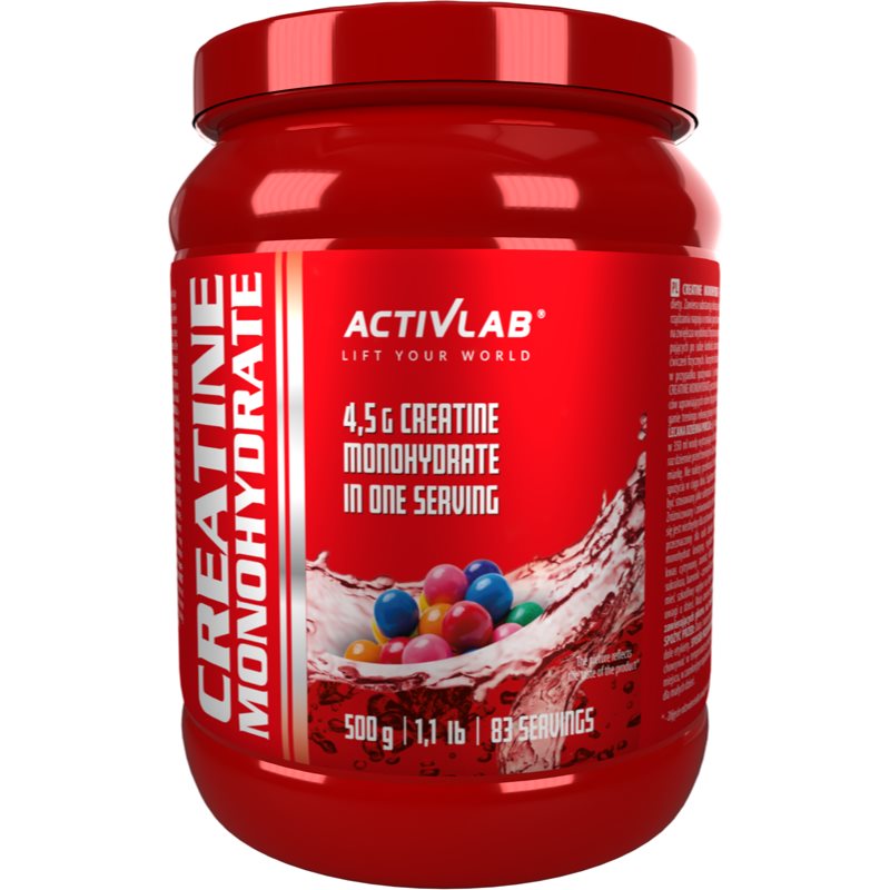 Activlab Creatine Monohydrate zwiększenie wydolności fizycznej i regeneracja smak Bubblegum 500 g