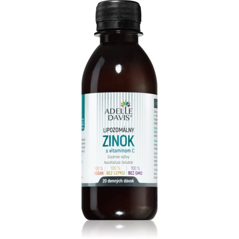 Adelle Davis Lipozomálny zinok s vitamínom C perorálny roztok na podporu imunitného systému 200 ml