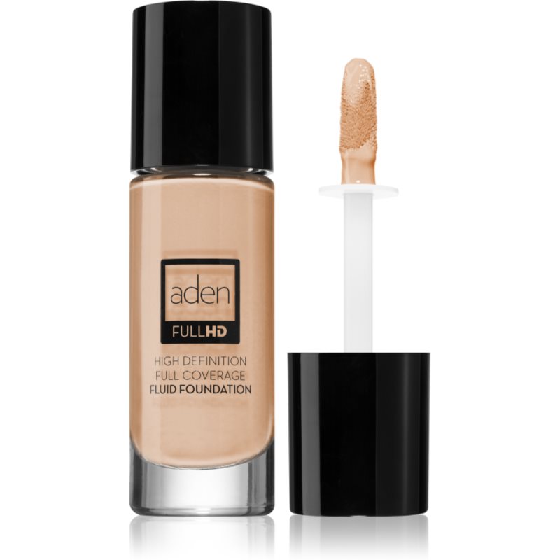 Aden Cosmetics Full HD Fluid Foundation langlebiges Flüssig Foundation Farbton 01 Porcelain 20 ml