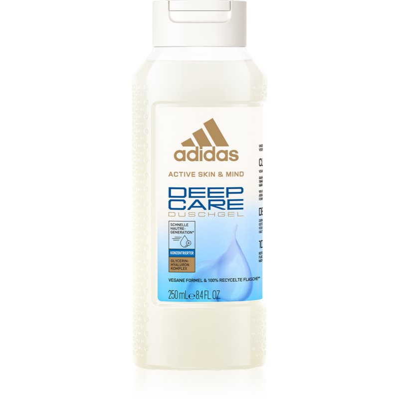 Adidas Deep Care upokojujúci sprchový gél s kyselinou hyalurónovou 250 ml