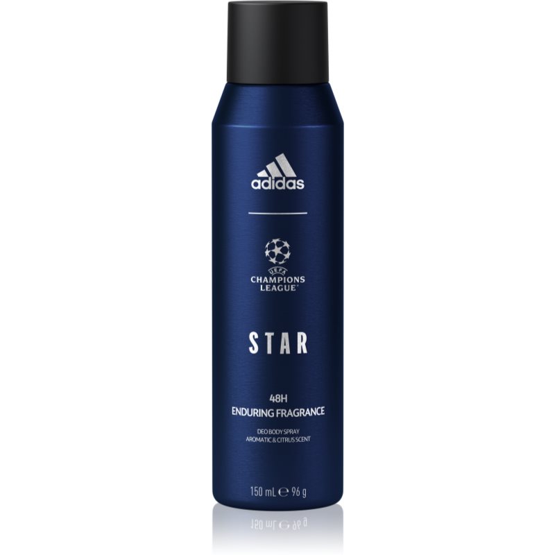 Adidas UEFA Champions League Star Deodorantspray Med 48 timmars effektivitet för män 150 ml male