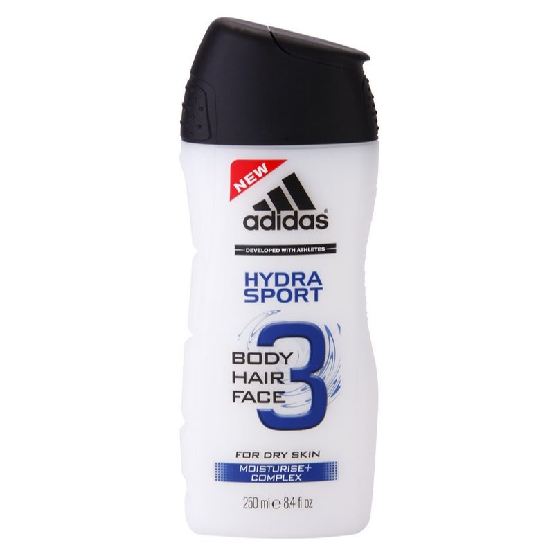 Adidas Hydra Sport tusfürdő gél arcra, testre és hajra 3 az 1-ben 250 ml
